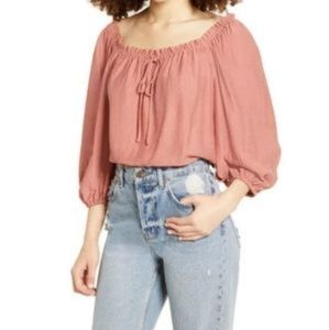 All in Favor off the shoulder blouse